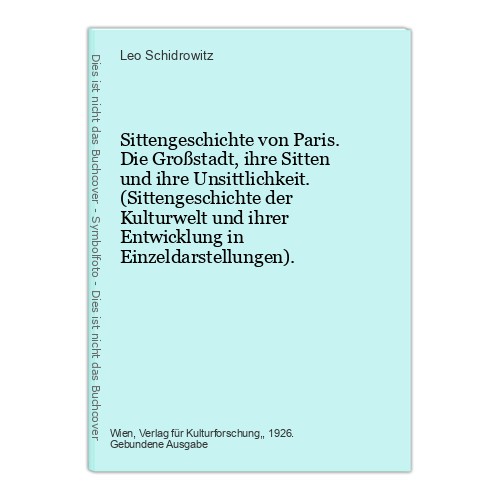 Sittengeschichte von paris - sittengeschichte,