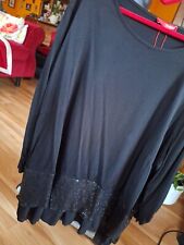 T Shirt festlich Thea Plus Gr. 52 XXXL schwarz mit Pailetten neuwertig 