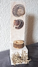 Kerzenleuchter Holz  Maritim Muscheln