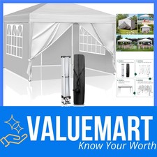 Pavillon 3x3 m Metall Weiß