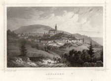 Annaberg - Buchholz Original Stahlstich Oeder 1862
