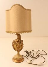 Tischlampen Stehlampen Lampe Leuchte Barock Holz geschnitzt antik Stoffschirm