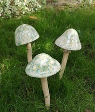 3 Pilze Keramik - Garten -