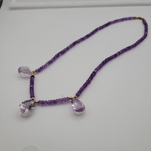 Collier mit amethyst - collier, violett