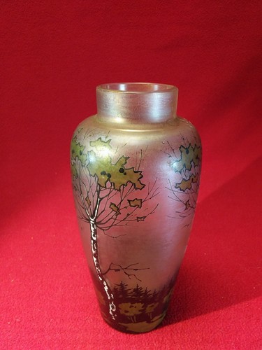 Alte vase glasvase handbemalt - alte,