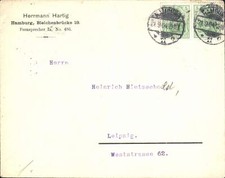 (Y2035) DR MeF-Umschlag Herrmann Hartig, Hamburg - Leipzig 1904