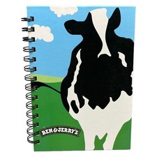 Ben & Jerrys Ice Cream Notizbuch Kuh 13x19cm Grün Blau Planer Selten Greenfield