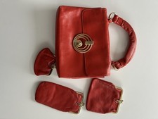Antike Handtasche Rotes Leder