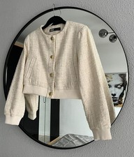 ZARA Jacke Bomberjacke Creme