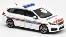 Modellauto Auto Maßstab 1:43 Norev PEUGEOT 308 SW DOUANES Diecast Modellbau