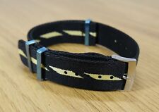 NEU ORIGINAL OMEGA 21 mm NATO Armband Band Uhrenband schwarz gelb Dornschließe