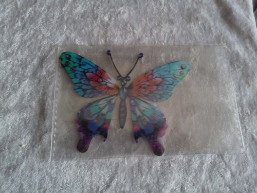 Wand-Deko/Metall/Schmetterling