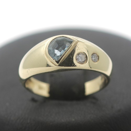 Brillant aquamarin gold ring - gold,