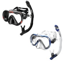 Seac Sub Boss Dry Maskenset Tauchmaske mit Schnorchel schwarz oder blau