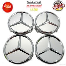 ▀  4x Mercedes-Benz 75 mm Nabenkappen 66470202 Silber FELGENDECKEL Nabendeckel ▀