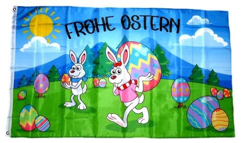 Fahne flagge frohe ostern - /,