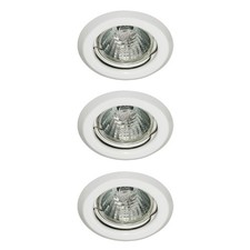 3 x Nice Price Einbauleuchten Set starr rund Weiß 3 x 50W GU10 230V Halogen