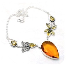 Honig Citrin/Citrin Halskette