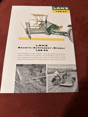 Lanz bauern schlepper binder - lanz,