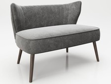 PLAYBOY Loungesofa »KELLY«, Samtbezug (anthrazit) - B-Ware Transportschaden