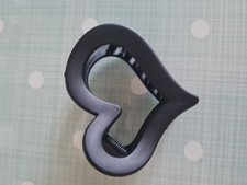 Herz Haarklammer Haarspange Metall Klammer Leo schwarz silber Haarklemme