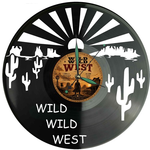 Wilder westen wanduhr - wilder, cowboy
