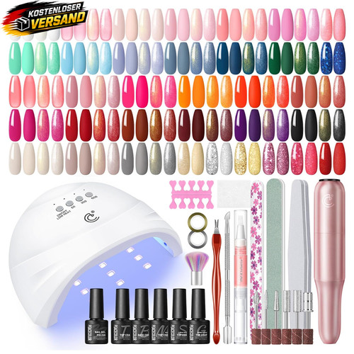 Nagelset gel lack mit - nagelset, lampe