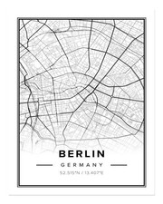 Berlin Stadtplan Wandkunst