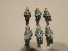 Elastolin oder Lineol - 6 sitzende Soldaten für Fahrzeug - wohl 6,5 cm Serie