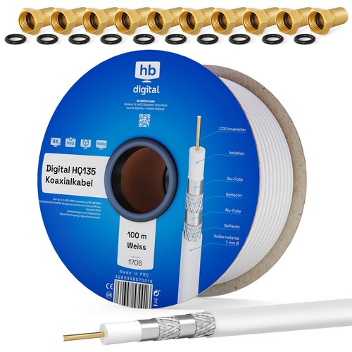 Sat digital koax kabel 100m - sat,