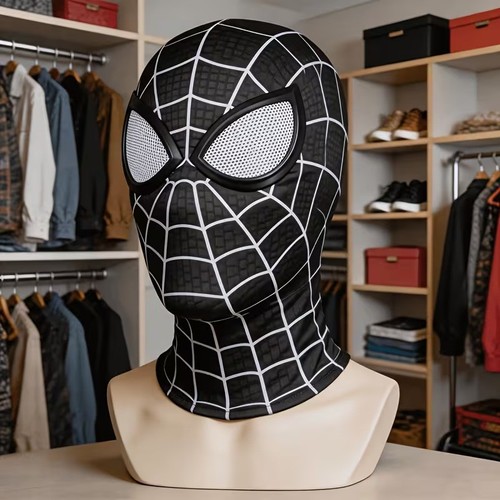 Spiderman maske schwarz - spiderman,
