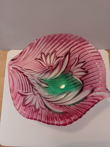 Vintage glasschale rosa pink - vintage,