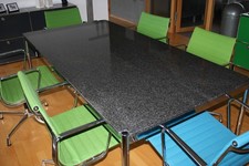 USM Haller Granit Tisch Granittisch Schreibtisch 175x75 Nero Impala schwarz