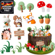 Tortendeko Set mit 17 Waldtier
