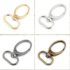 7)  1 Stück Karabiner Metall 25 mm oval silber schwarz messing gold drehbar