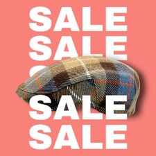 Schiebermütze FLATCAP Gr.55 schmale Form kariert mehrfarbig