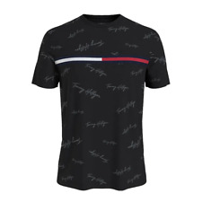 Tommy Hilfiger Signature Herren Shirt T-Shirt Rundhals schwarz oder weiß M - 3XL