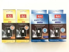 2 x  MELITTA ANTI CALC Entkalker    2 x 4 PERFECT CLEAN Reinigungstabletten