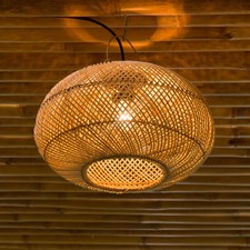 Lampenschirm Hängelampe Deckenlampe Rattan 40 cm wohnfreuden