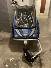Qeridoo Sportrex Kinderfahrradanhänger/Buggy gebraucht – Ocean Blue