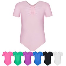 Assoluta Kinder kurzarm Ballettbody Turnanzug Kleidung Gymnsatikanzug Mädchen
