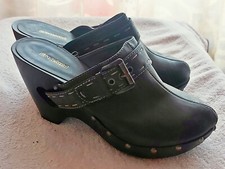 Clogs Graceland Holzclogs Graceland Lederclogs Pantoletten Damenclogs braun 38