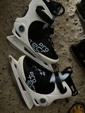 Tecno Pro Weiss Schwarze Kunststoff Schlittschuhe Größe 37