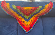 Tolle Stola, Schultertuch, Schal, Handarbeit, bunt, ca 90 x 57 cm