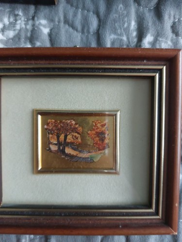 Miniatur bild auf goldfolie - bild,