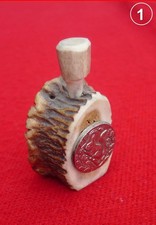 Schnupftabakdose, echtes Hirschhorn, Zinndeckel, Jagdmotive,snuff box, stag horn