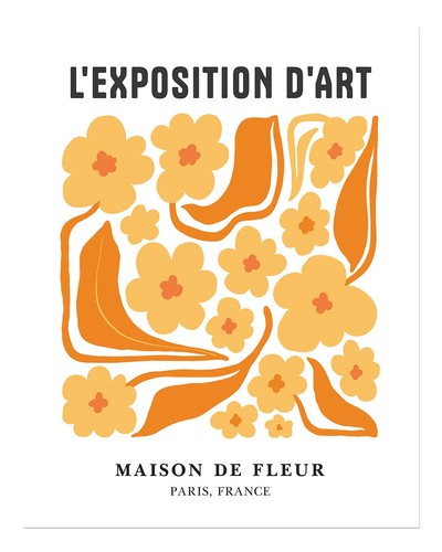 Floral abstract wall art - floral,