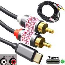 USB-C auf Chinchkabel 2x RCA