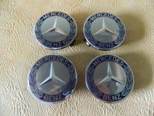 4x Mercedes SLK Radnabenkappe A1714000025 WHEEL CAPS 75mm Ährenkranz BLAU ★