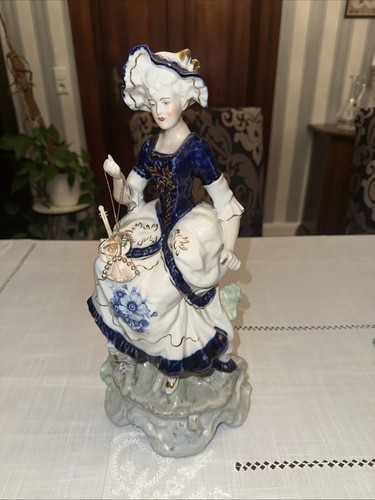 Porzellanfigur dame barock - porzellanfigur, 40